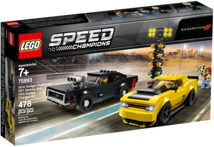 75893 LEGO 2018 Dodge Challenger SRT Demon and 1970 Dodge Charger R/T OPEN BOX NEW