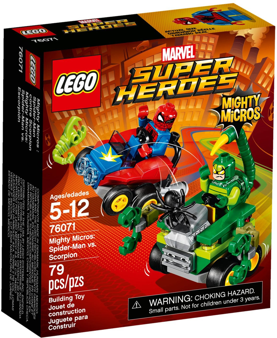 76071 Mighty Micros: Spider-Man vs. Scorpion PRE-OWNED CERTIFIED