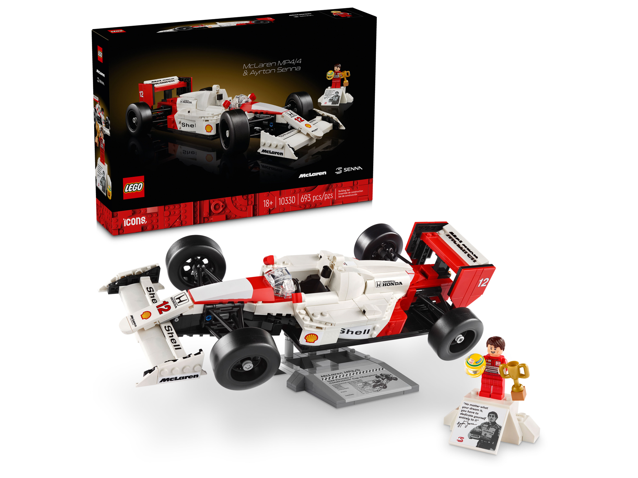 10330 10330 LEGO McLaren MP4/4 & Ayrton Senna – Bricks & Minifigs Metairie
